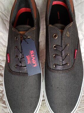 BNWT Levis Ethan Denim II 518481-K36 Charcoal Canvas Sneaker (12) KICKS